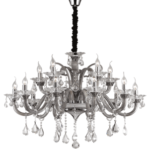 Colossal SP Ideal Lux Grigio Lampadario Classico in Vetro e Cristallo