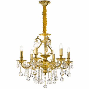 Gioconda SP6 Ideal Lux Lampadario Classico Oro Argento