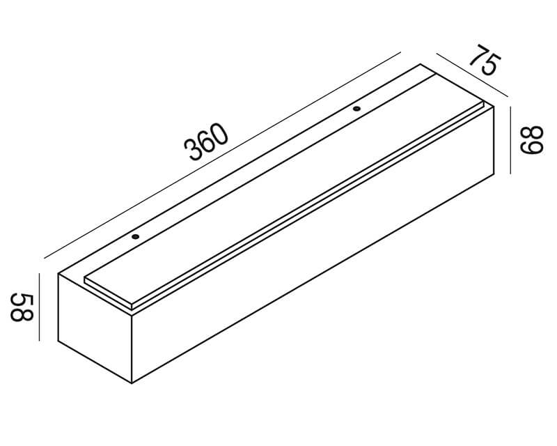 Nox Big Gea Luce Applique Led Per Esterno dimensioni
