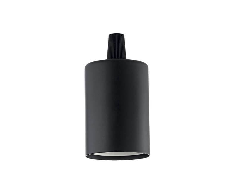 Portalampada E27 liscio Ideal Lux nero