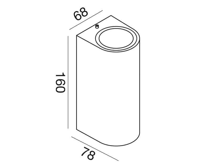 Vejo B Gea Luce Applique Per Esterno Dimensioni