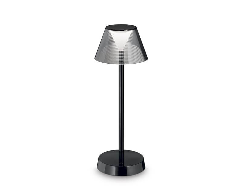 Lolita Ideal Lux Lampada da Tavolo Ricaricabile Nera