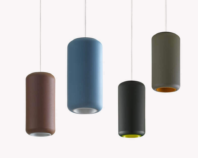 Pinko Exenia Lampadario Moderno Led Colorato a cilindro