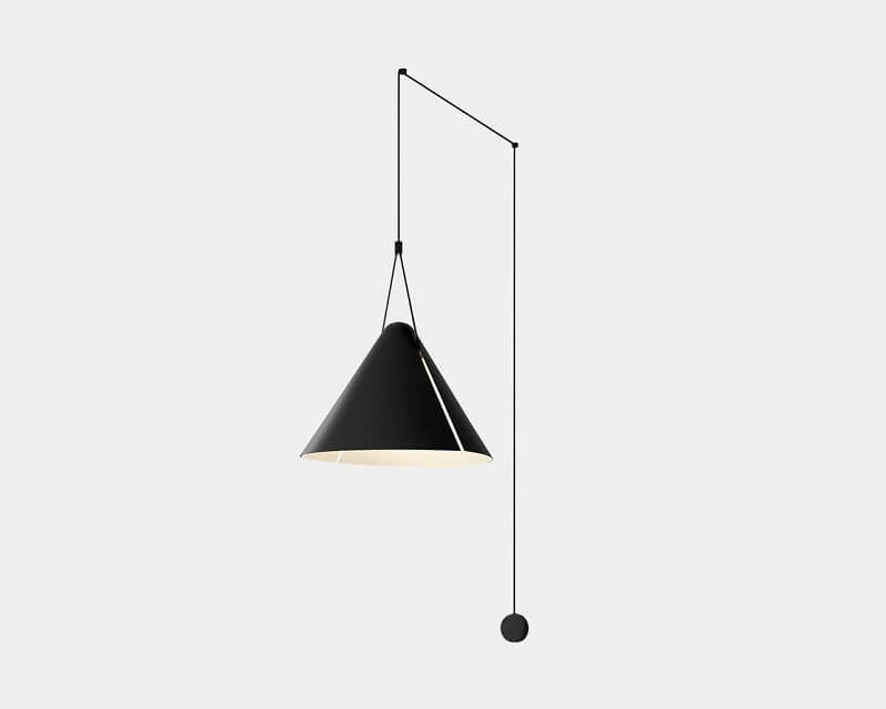 Lampadario da Parete nero Decentrato Super Attic Leds-C4