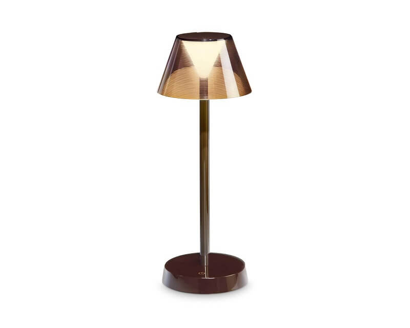 Lolita Ideal Lux Lampada da Tavolo Ricaricabile Caffè