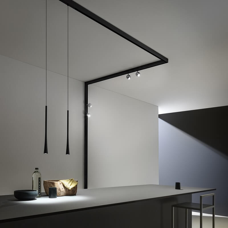 Loreto S Gea Luce Sospensione Led ad incastro per Binari ambiente