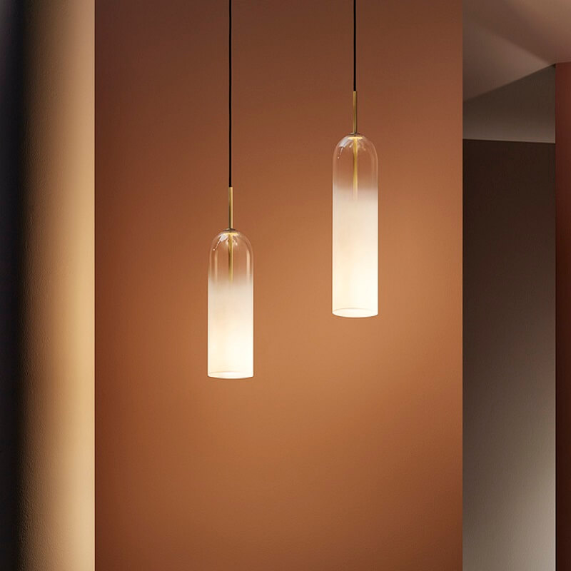 Glam Leds-C4 Sospensione in vetro soffiato accesa