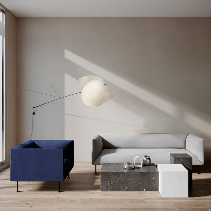 Voiles Leds-C4 Applique Led moderna in acciaio ambiente
