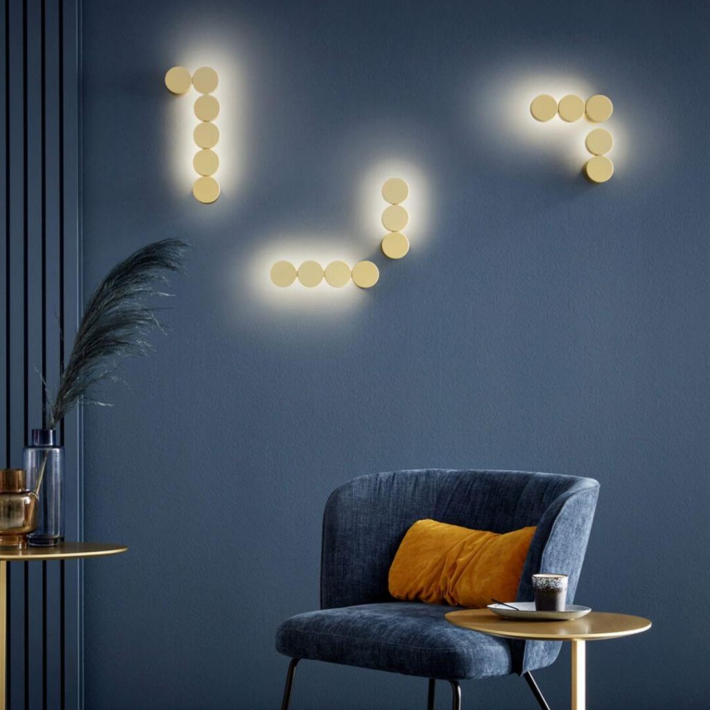 Dot 3.0 Wever Ducrè Applique Led oro ambientata