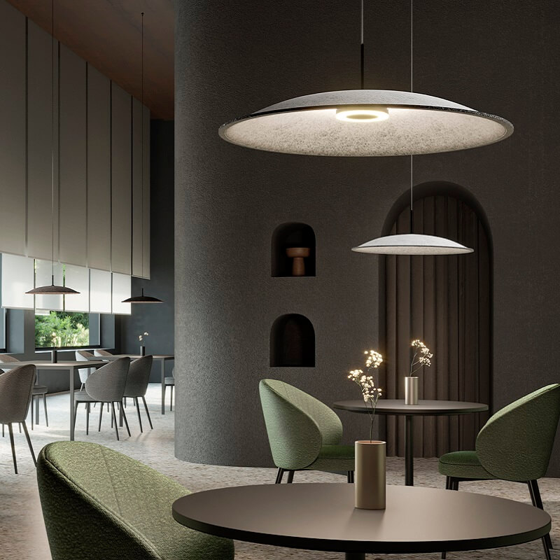 Panzeri PHI Lampadario a Led Acustico ambientato