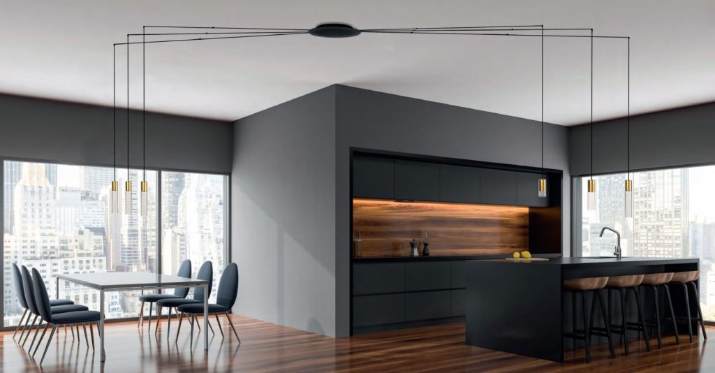 Luci a sospensione isola senza punti luce a soffitto: Cameleon System