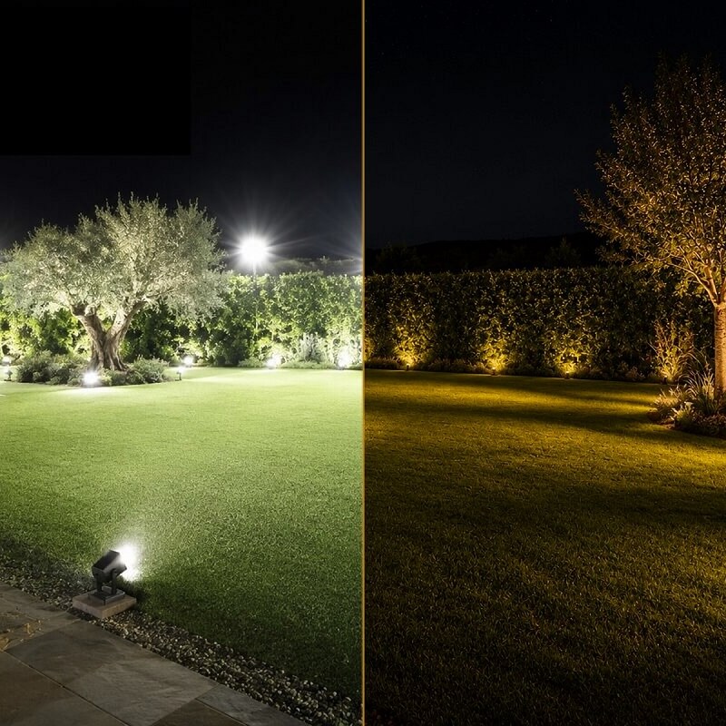Illuminazione giardino prima e dopo: come eliminare l’effetto stadio