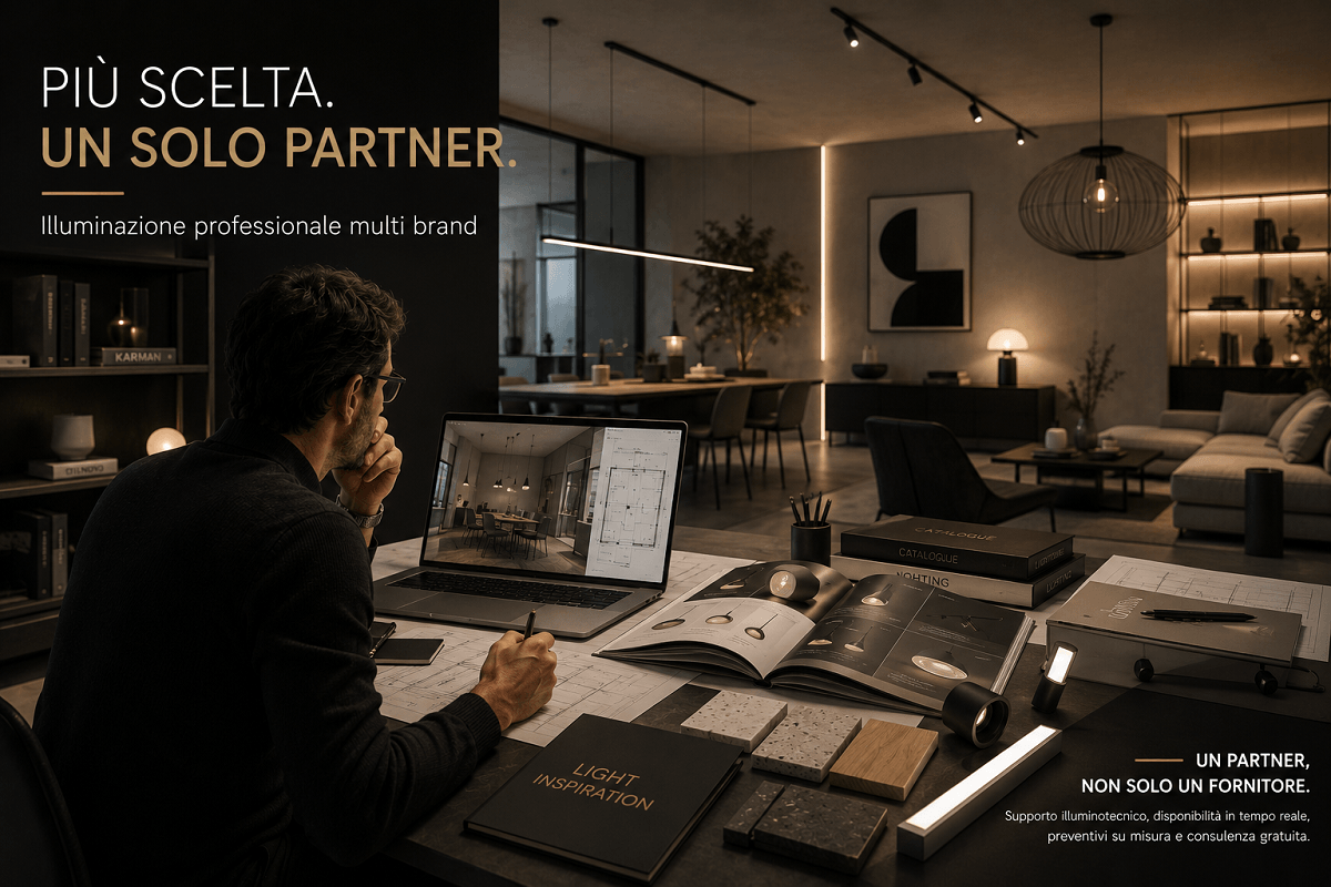 Progettazione illuminotecnica e collaborazione con i professionisti
