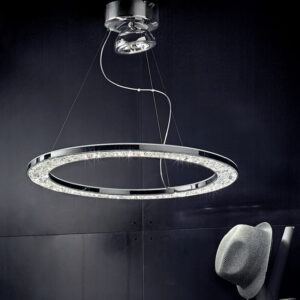 Sil Lux Malè Tondo Lampadario LED SP 8/267 in Cristallo