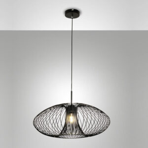 Fassa Fabas Lampadario Moderno Nero a Gabbia