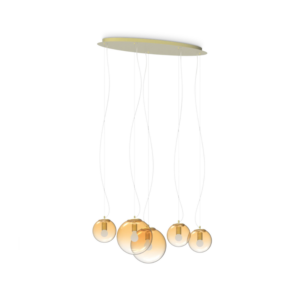 Ideal Lux Mapa Clear Sp5 Ambra Sospensione Moderna 5 Luci