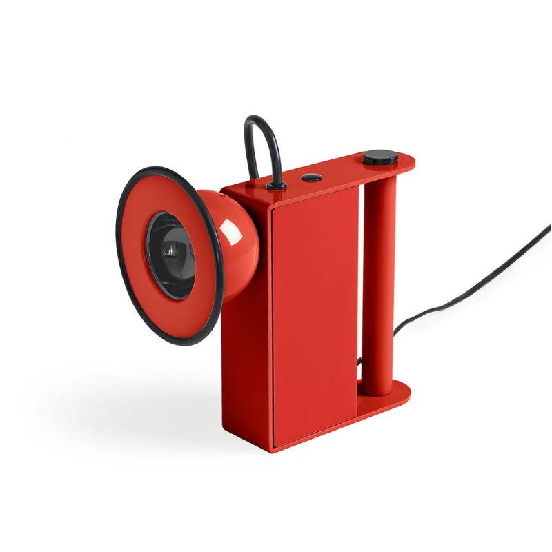 Minibox Stilnovo Lampada da Tavolo Rossa Led
