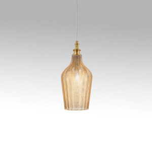 Cleofe S/12 Gea Luce Sospensione Singola In Vetro - Ambra