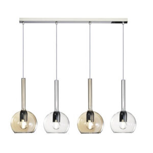 Future S4 Rp Toplight Sospensione A 4 Luci In Vetro