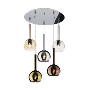 Future S5 TP Toplight Sospensione A 5 Luci In Vetro