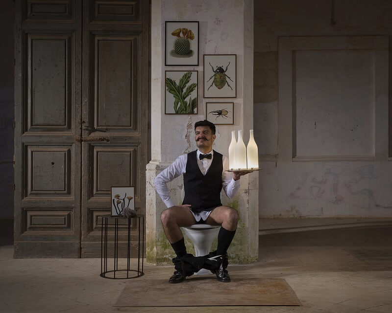 Bacco Karman Lampada da Tavolo Ricaricabile Ambientata