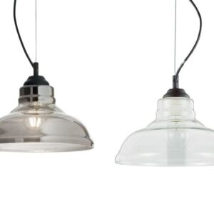 Bistrò Plate Ideal Lux Sospensione Moderna In Vetro