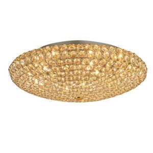 King Ideal Lux Plafoniera in Cristallo Color Oro