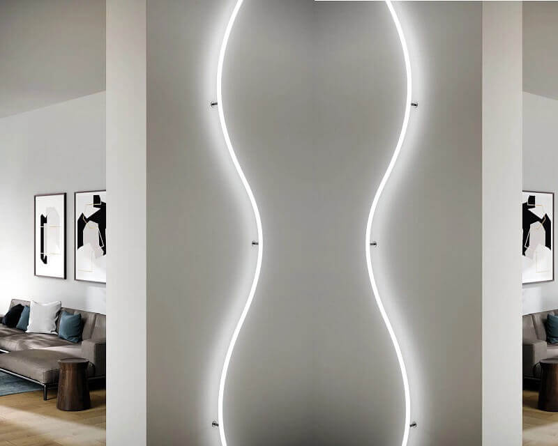 Linea Sforzin Applique Plafoniera Led Modulare Ambientata