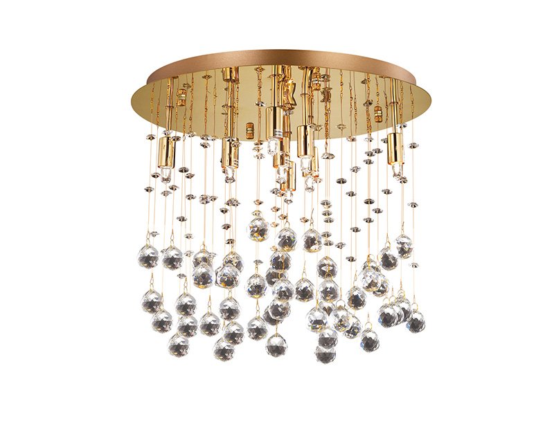 Moonlight Ideal Lux Plafoniera Classica Cristallo Oro 8 Luci