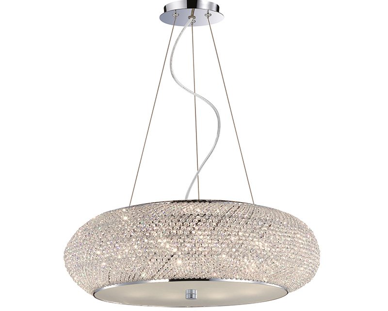 Pashà Ideal Lux Lampadario Classico Contemporaneo Cromo Big