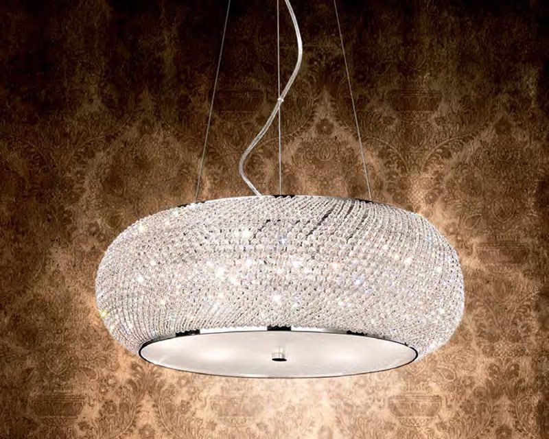 Pashà Ideal Lux Lampadario Classico Contemporaneo Cromo