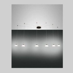 Arabella Grande Fabas Lampadario 6 Luci Moderno Led Dimmerabile - Bianco