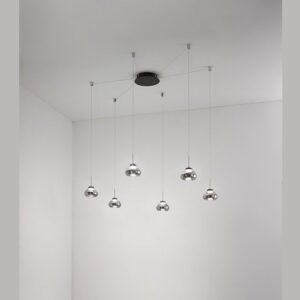 Arabella Grande Smart Fabas Lampadario Moderno Led 6 Luci