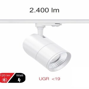 Aston Beneito Faure Faretto Orientabile Led 20W per Binario