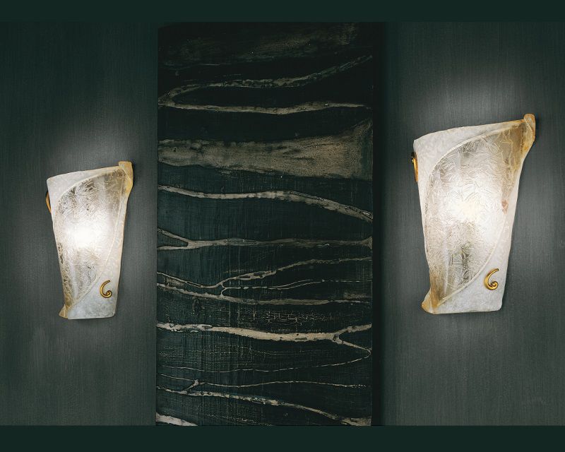 Atene Sil Lux Applique in Vetro di Murano Verticale