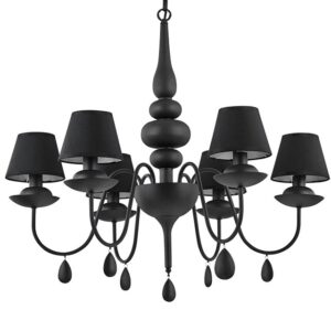 Blanche SP6 Ideal Lux Lampadario Classico Nero