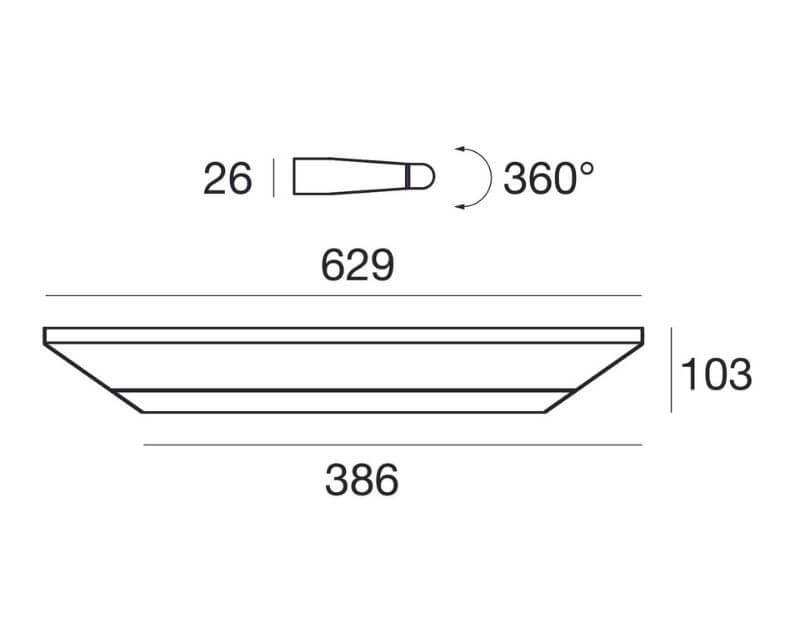 Circular Decòrative Applique Led Orientabile Tecnica Medium