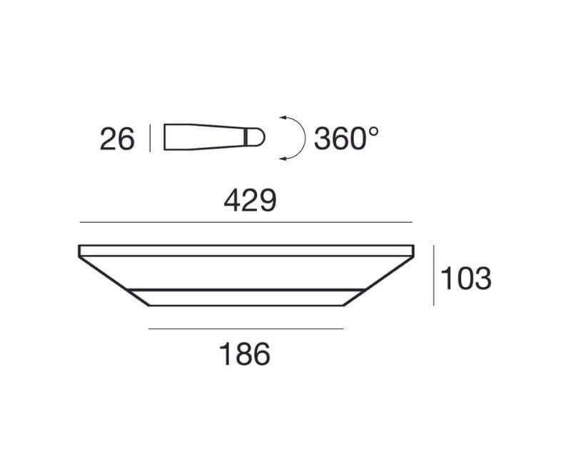 Circular Decòrative Applique Led Orientabile Tecnica Small