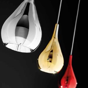 Gocce S1 Sil Lux Lampadario in Vetro Colorato