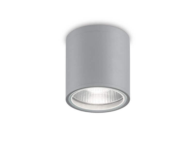 Gun Ideal Lux Plafoniera Tonda Cilindrica grigia
