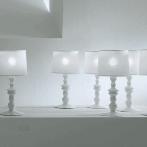 ALIBABABY LP Karman Lampada da Tavolo Bianca di Design