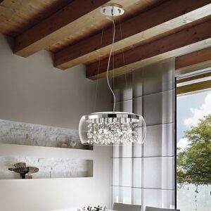 Audi-80 Ideal Lux Lampadario Moderno in Vetro