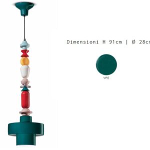 Lariat C2532 Ferroluce Lampadario in Ceramica
