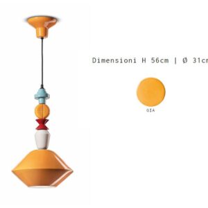 Lariat Small Ferroluce Lampadario Moderno Colorato in Ceramica