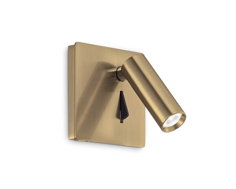 Lite Ideal Lux Applique Led Orientabile Quadrata Ottone