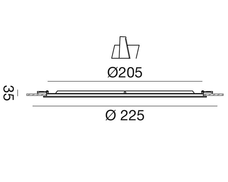 Maia Q Gea Luce Faretto Da Incasso Led Quadrato Tecnica Big
