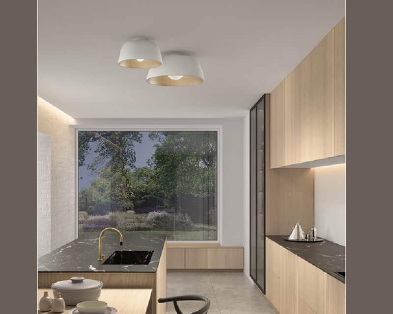 Miso Leds-C4 Plafoniera di Design Bianca Oro