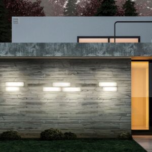 My White Rettangolare Linea Light Plafoniera/Applique LED Decòrative