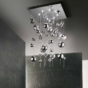 Sil Lux Niagara H Plafoniera con Sfere di Vetro