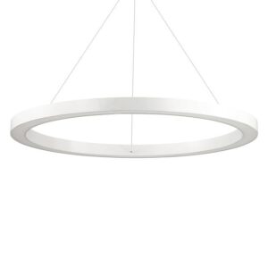 Oracle Ideal Lux Lampadario Led Moderno Tondo Bianco - Diametro 70 cm